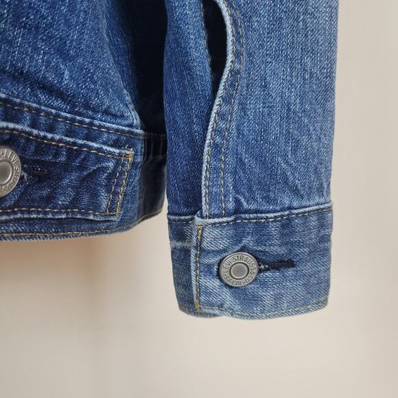 Levi's Trucker Jacket Mens XXL Blue Denim Red Tab Distressed Classic 723350009 - Picture 6 of 13